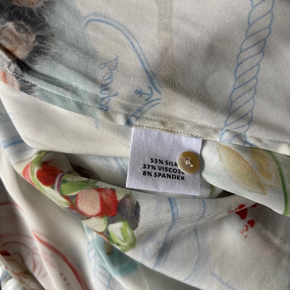 Lingua Franca  Lampi Graphic Silk Shirt - Picture 8 of 11